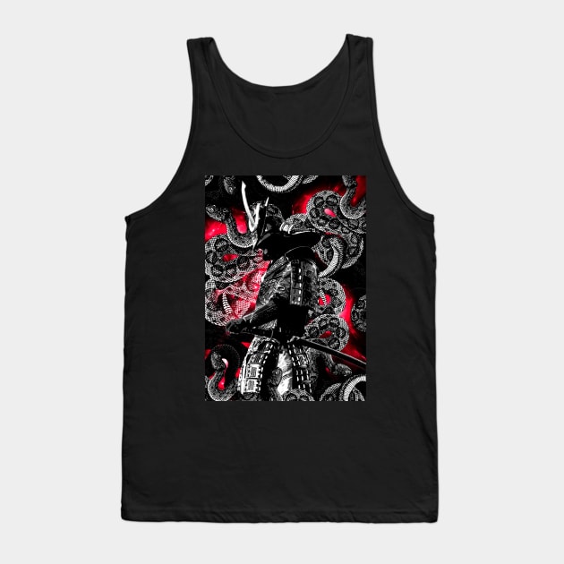 Samurai RED snakes Tank Top by syanart